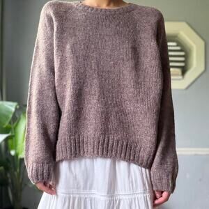 Oat brown cozy knit sweater (L)